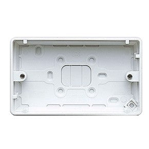 MK K2142WHI 2 Gang 30mm Surface PVC Box Logic Plus White - product image