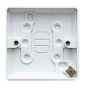MK K2160WHI 1 Gang 16mm Surface PVC Box Logic Plus White - product image