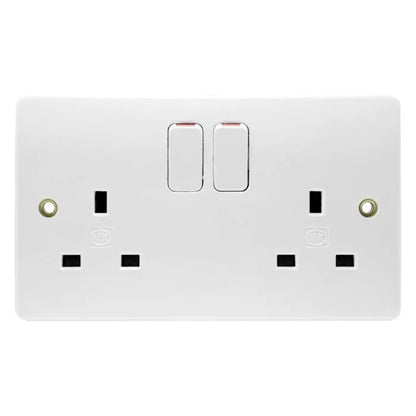 MK Logic+ Twin Switched DP Socket K2747