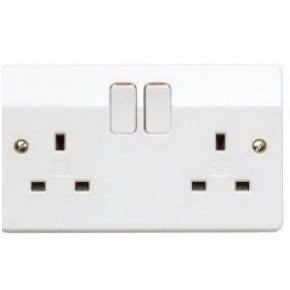 MK K2747WHI 2 Gang 13A Switch Socket Logic Plus White - product image