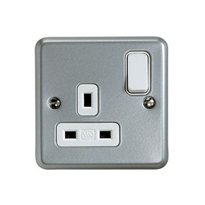 MK K2977ALM 13A 1 Gang DP Switched Metalclad Socket - product image