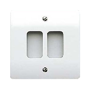 MK K3632WHI 2 Gang Grid Plus Front Plate White - product image