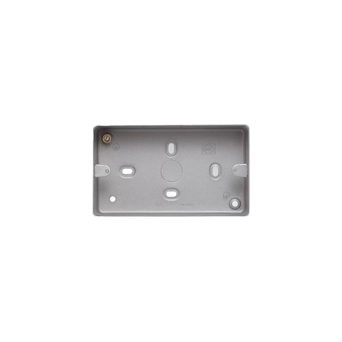 MK Electric K2214ALM Metalclad 2 Gang Surface Mounting Box With 7 x 20mm Knockouts 41mm - product image