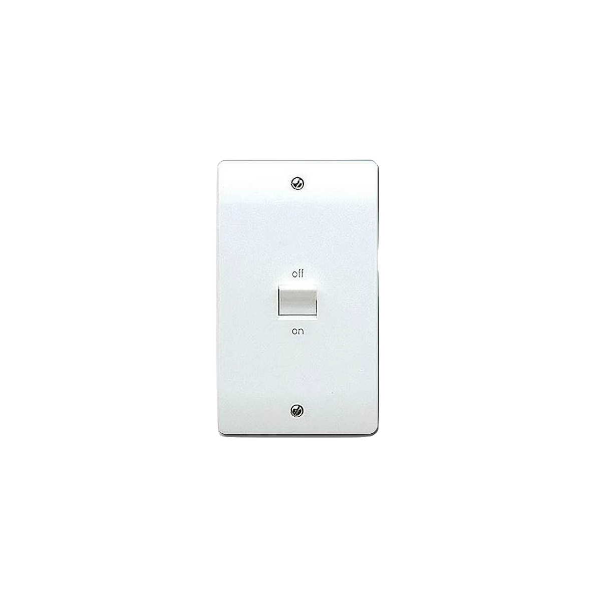 MK Electric K5205WHI Logic Plus White Moulded Double Pole Switch On Large Vertical Plate 50A - product image