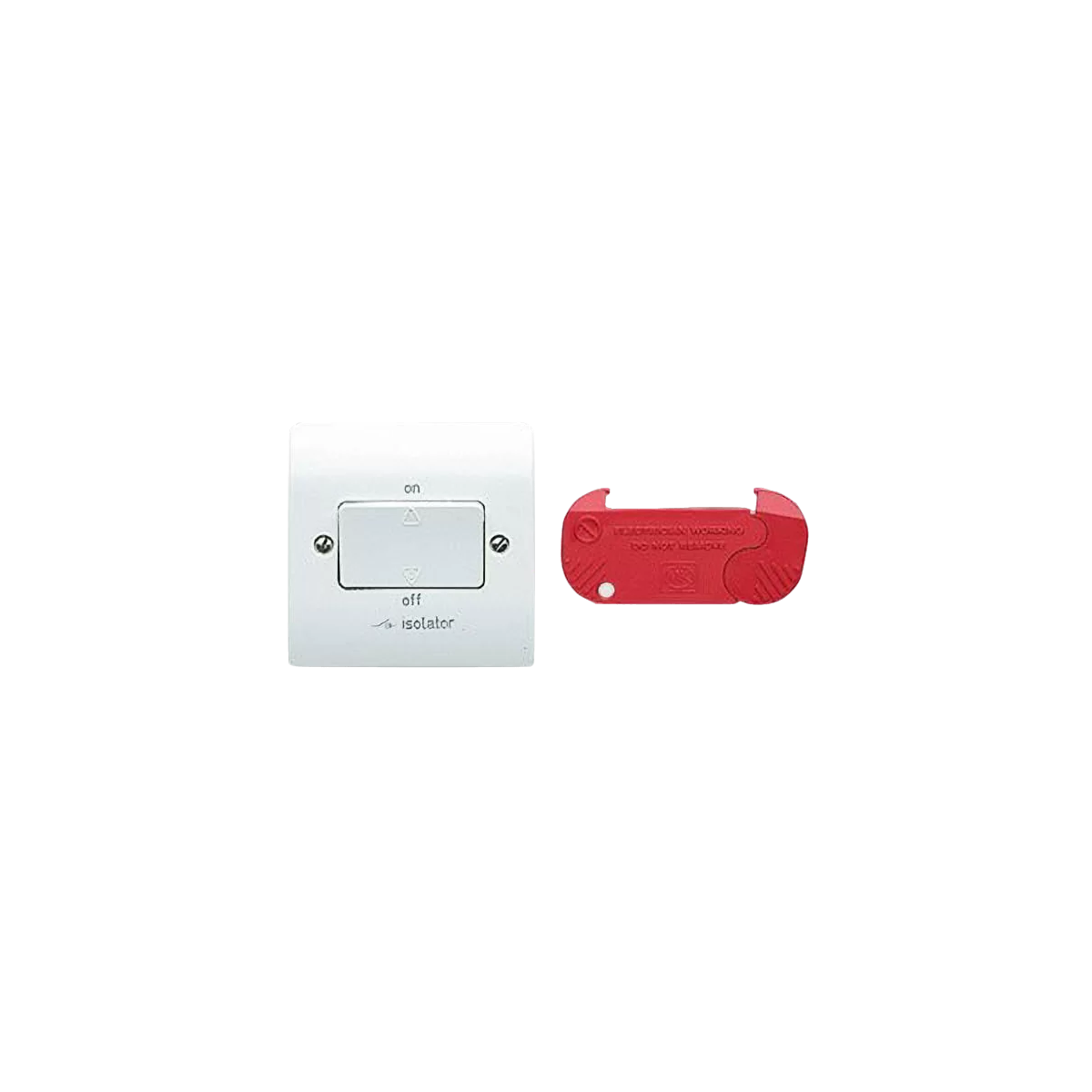 MK Electric K4857WHI Logic Plus White Moulded Triple Pole Fan Isolator Switch With Switchlock & Padlock 10A - product image