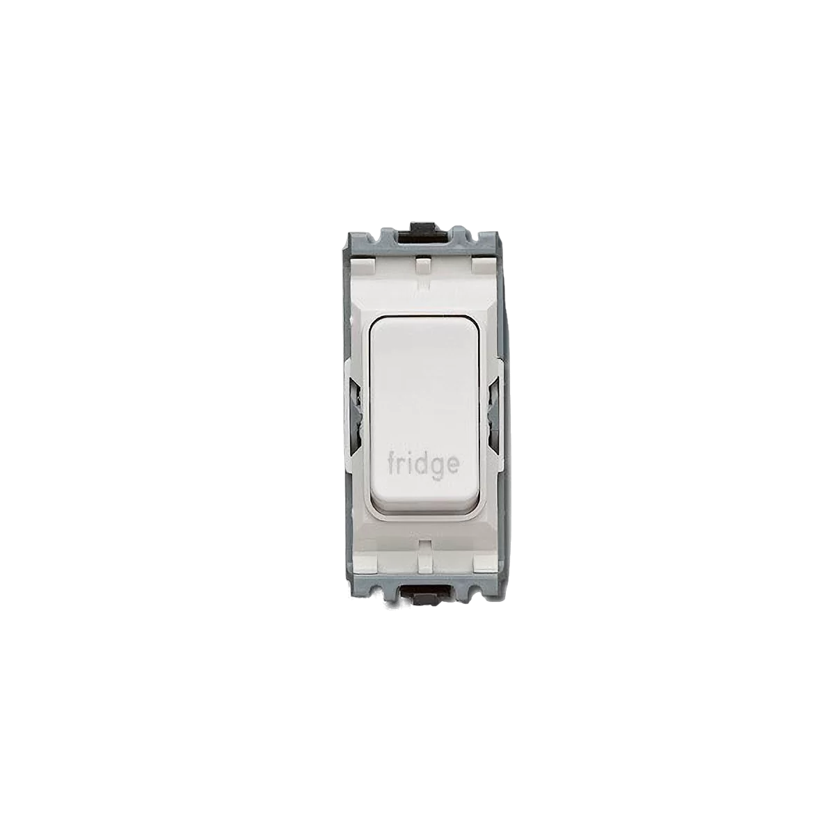 MK Electric K4896FGWHI Grid Plus White 1 Way 1 Module Double Pole Modular Switch Marked FRIDGE 20A - product image