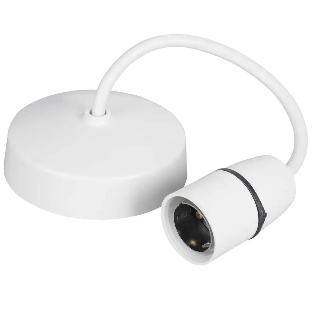 MK Logic Plus 150mm 6" BC Ceiling Pendant K1186WHI