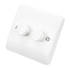 MK Logic Plus 300W/240VA 2 Gang 2 Way LED Intelligent Dimmer White K1524WHI