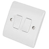 MK Logic Plus 10A 2 Gang 2 Way Light Switch White K4872WHI
