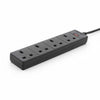 4 socket 2m 13A black extension lead EL4G2MBK
