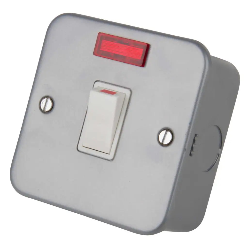 LGA Selectric 20A DP Switch with Neon Metal Clad LG220NMB