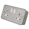 LGA Selectric 13A DP 2 Gang Socket Metal Clad LG9096MB