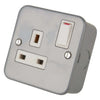 LGA Selectric 13A DP 1 Gang Socket Metal Clad LG9097MB