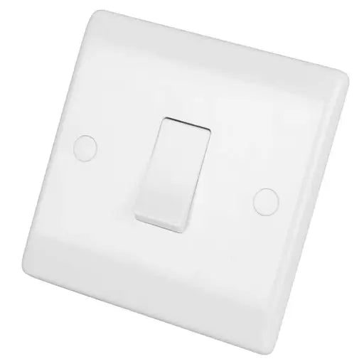 LGA Selectric 10A 1 Gang 1 Way Light Switch White SSL500