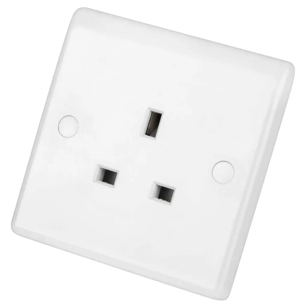 LGA Selectric 13A 1 Gang Unswitched Socket White SSL519