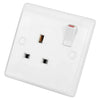 LGA Selectric 13A 1 Gang Switched Socket White SL521