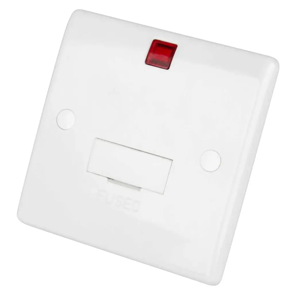 LGA Selectric 13A Unswitched Fused Spur with Neon White SSL529/N