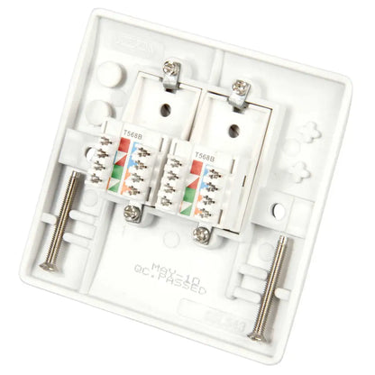 LGA Selectric 1 Gang Twin RJ45 Data Socket White Data SSL543