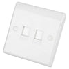 LGA Selectric 1 Gang Twin RJ45 Data Socket White Data SSL543