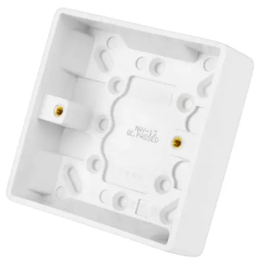 1 Gang 25mm Pattress Back Box White SSL551