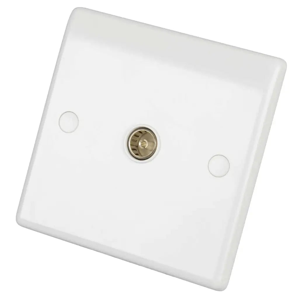 LGA Selectric 1 Gang Coaxial Socket White SSL535