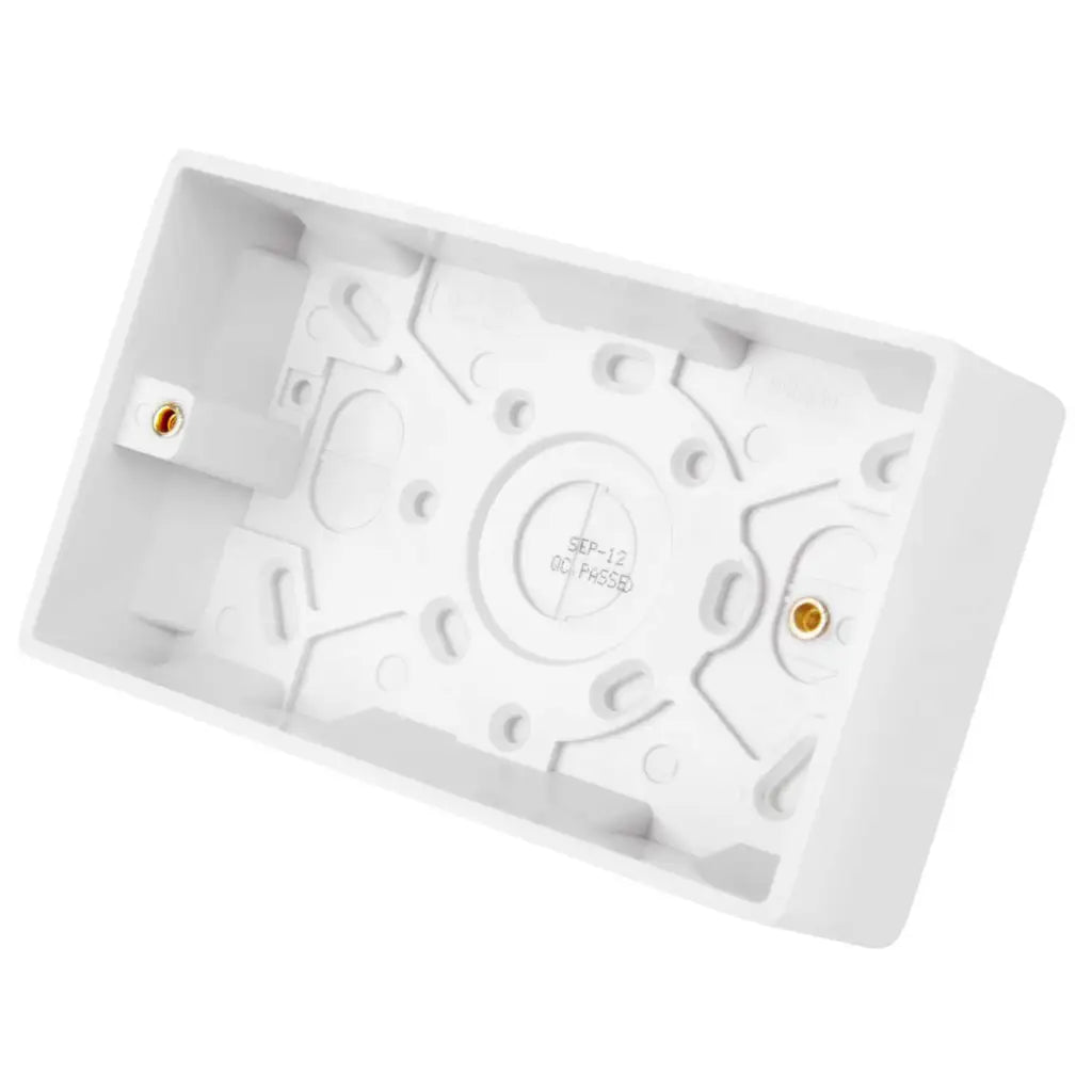 LGA Selectric 2 Gang 35mm Pattress Back Box White  SSL554