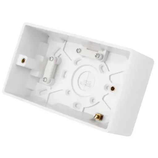 LGA Selectric 2 Gang 47mm Pattress Back Box White SSL556