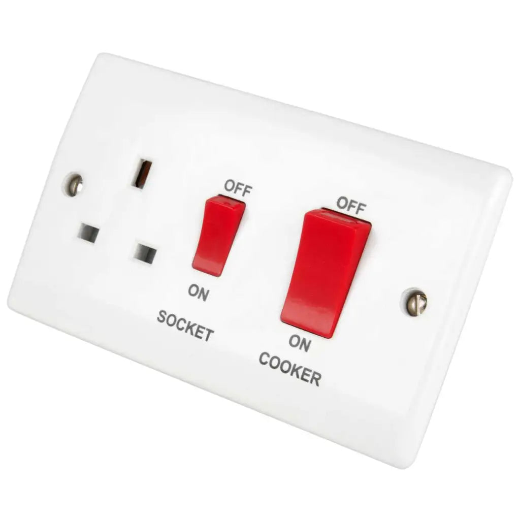LGA Selectric 45A DP Cooker Control Unit with Red Rockers White SSL564