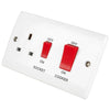 LGA Selectric 45A DP Cooker Control Unit with Red Rockers White SSL564