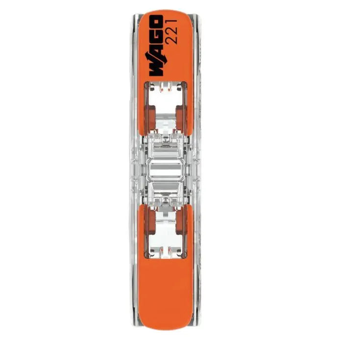 Wago 221-2411 Connector Splicing Inline Compact c/w Levers 32A 450V 4kV 4mm (Clear) 60Pack